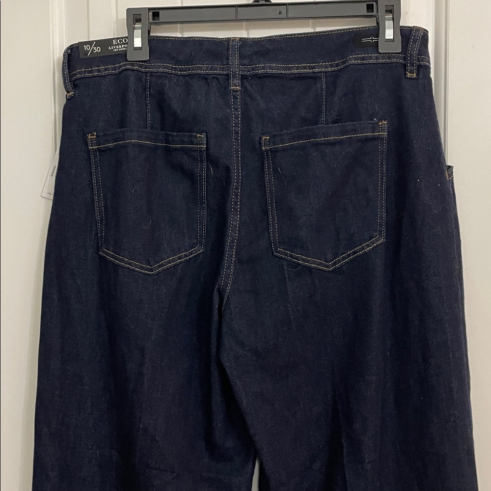 Liverpool Dark Blue Denim wide leg denim size 10/30 NWT - Picture 7 of 8